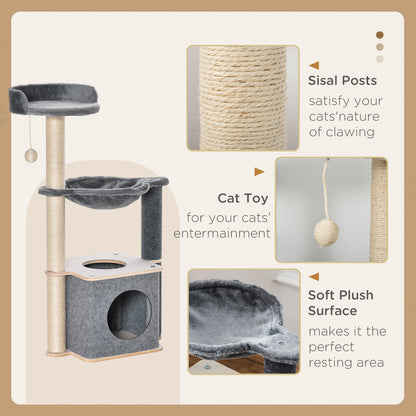 Cat Tower 95Cm Climbing Kitten Activity Centre With Sisal