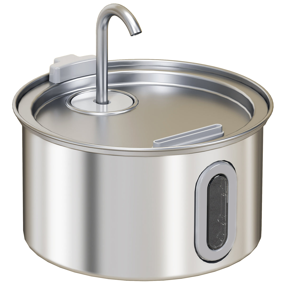 PawHut 2.5L Stainless Steel Cat Water Fountain for Drinking with Ultra-Silent Pump, Water-Level Window, 7 Filters PawHut Default Title