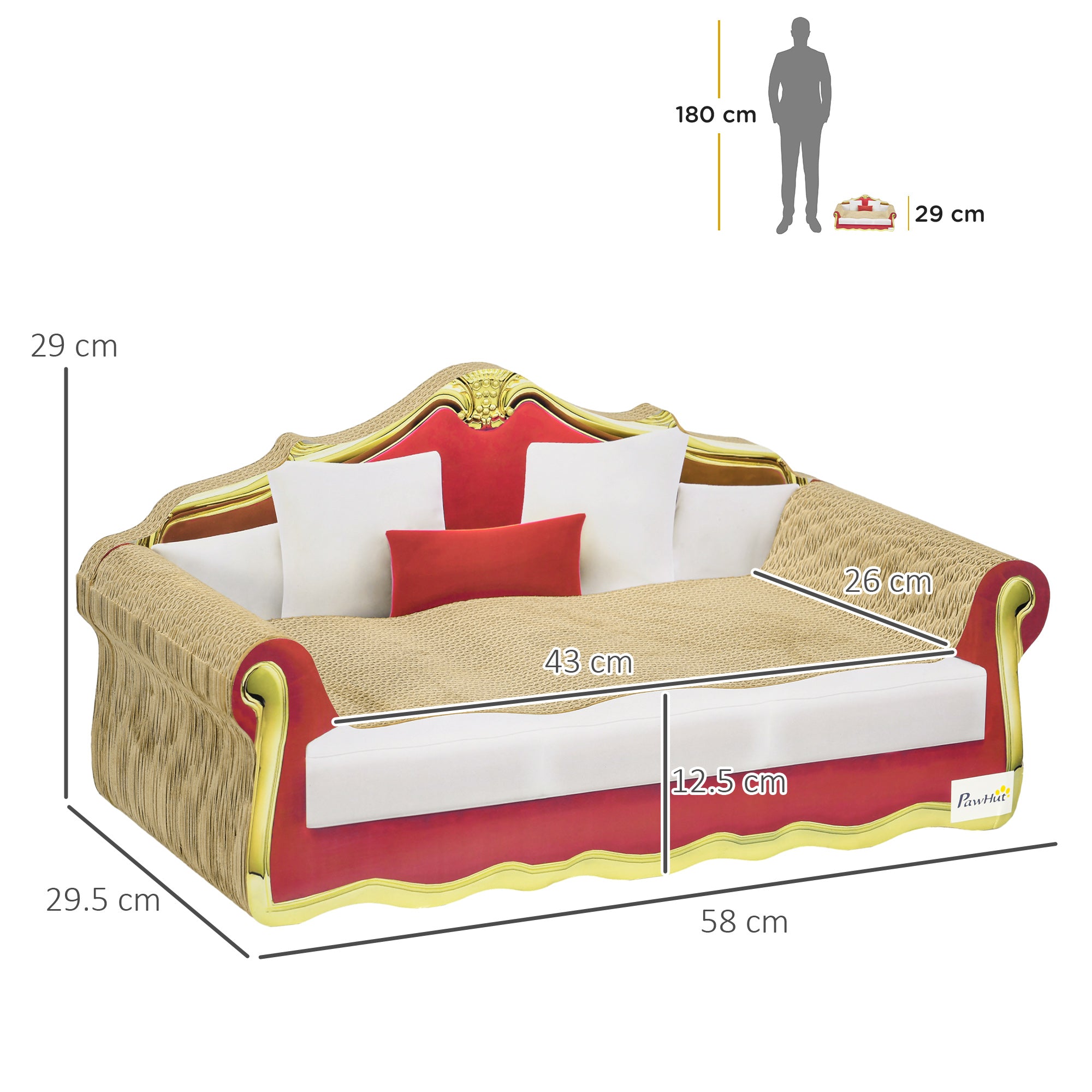 Cat Scratcher Lounge Sofa, Durable Cardboard Bed with Catnip, Stylish & Eco-Friendly