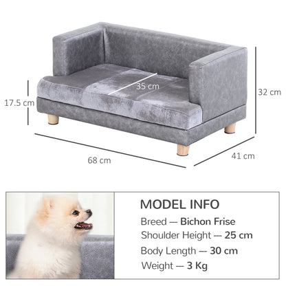 Dog Sofa Bed For Small Sized Dogs Elevated Pet Chair Aosom UK