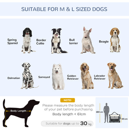 91Cm Foldable Pet Carrier With Cushion For Large Dogs Aosom UK
