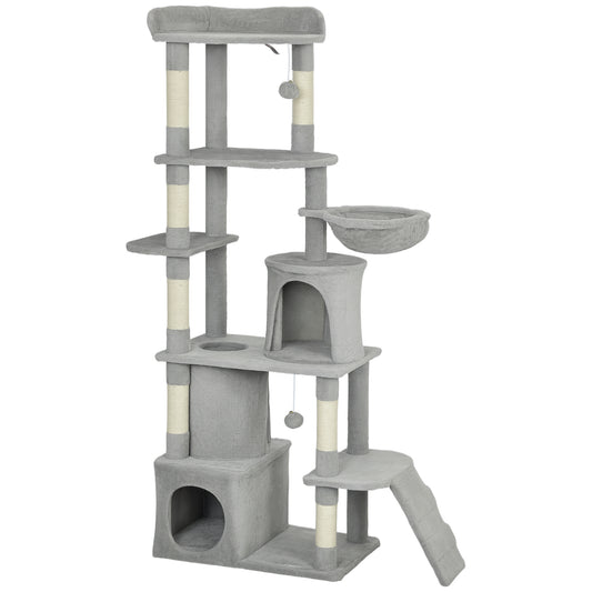 Large Cat Tree Tower With 7 Scratching Posts Tunnel