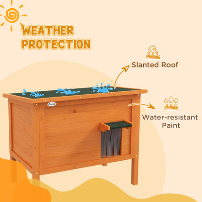 Feral Cat House Wooden Insulated With Removable Floor Water Aosom UK