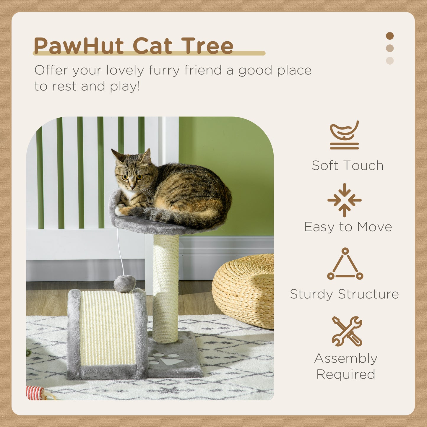 Cat Scratching Post Tree Kitten Activity Centre Climber