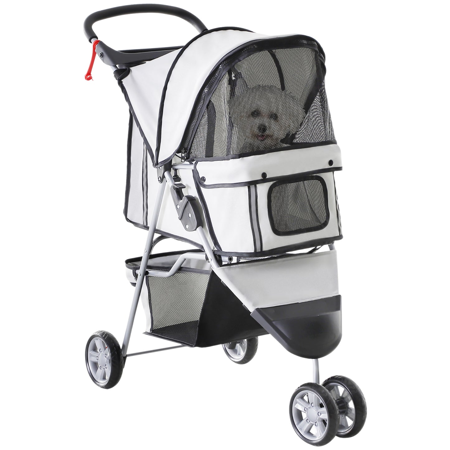 Dog Stroller Pet Travel Cat Pushchair Trolley Puppy Jogger Aosom UK Default Title
