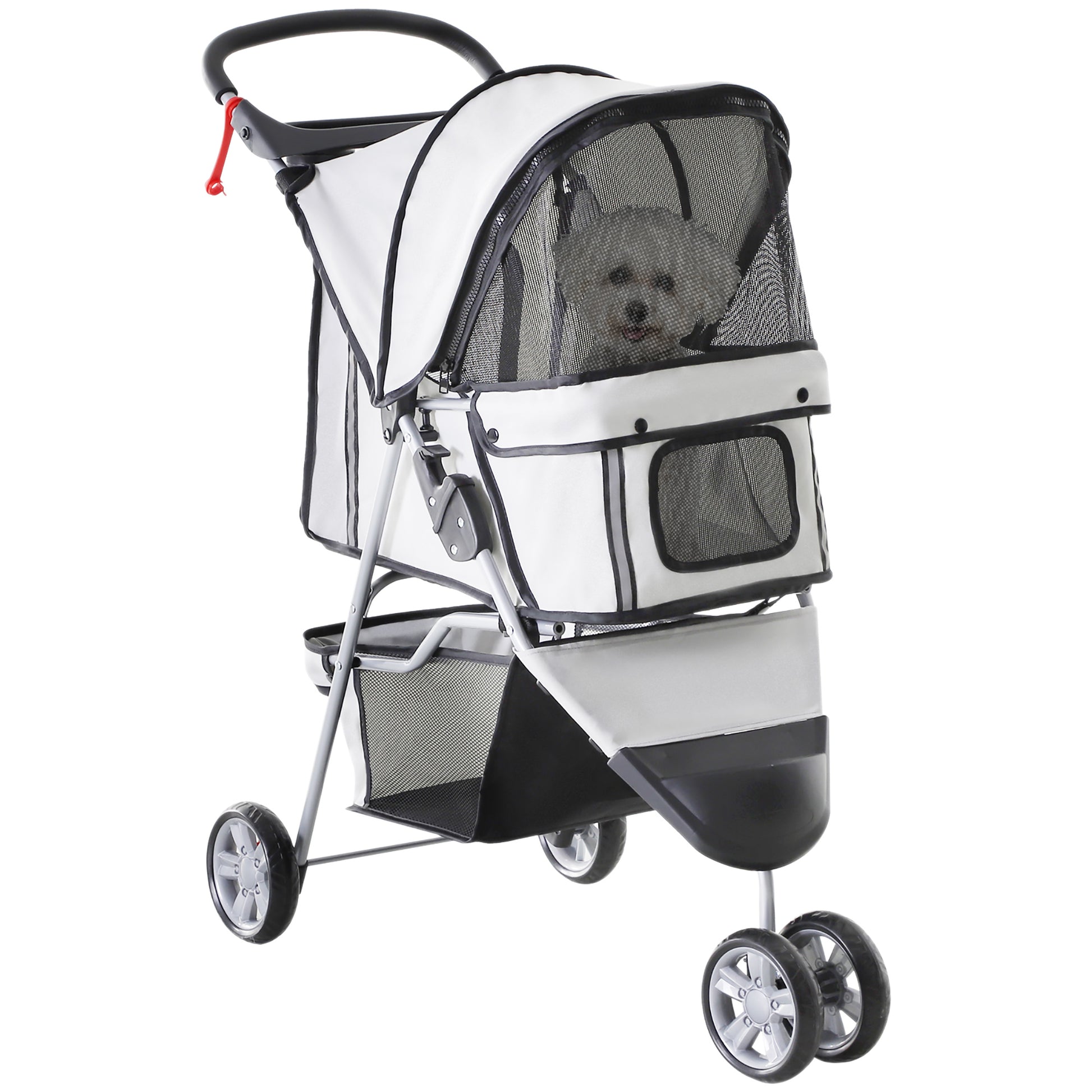 Dog Stroller Pet Travel Cat Pushchair Trolley Puppy Jogger Aosom UK Default Title