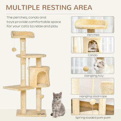 Cat Tree House Multi Level Activity Centre With Scratching Aosom UK