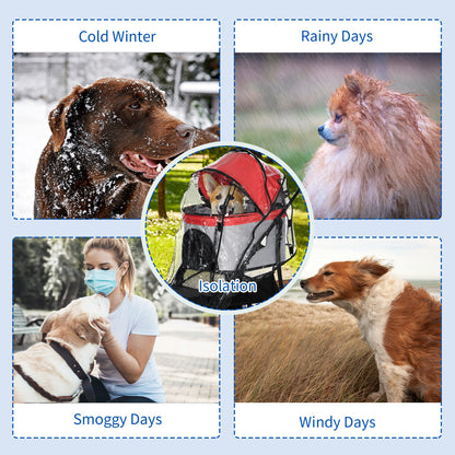 Rain Cover For Dog Pram Protective Pet Stroller Buggy Aosom UK