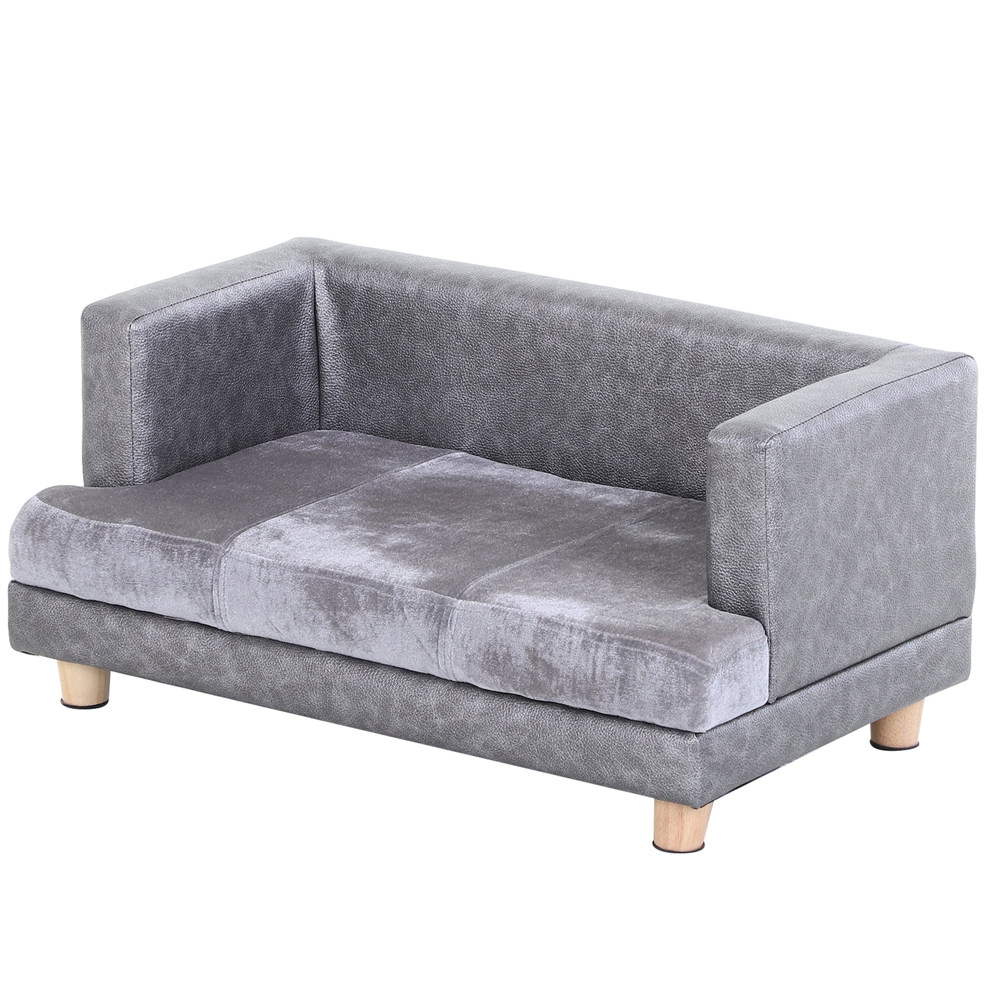 Dog Sofa Bed For Small Sized Dogs Elevated Pet Chair Aosom UK Default Title
