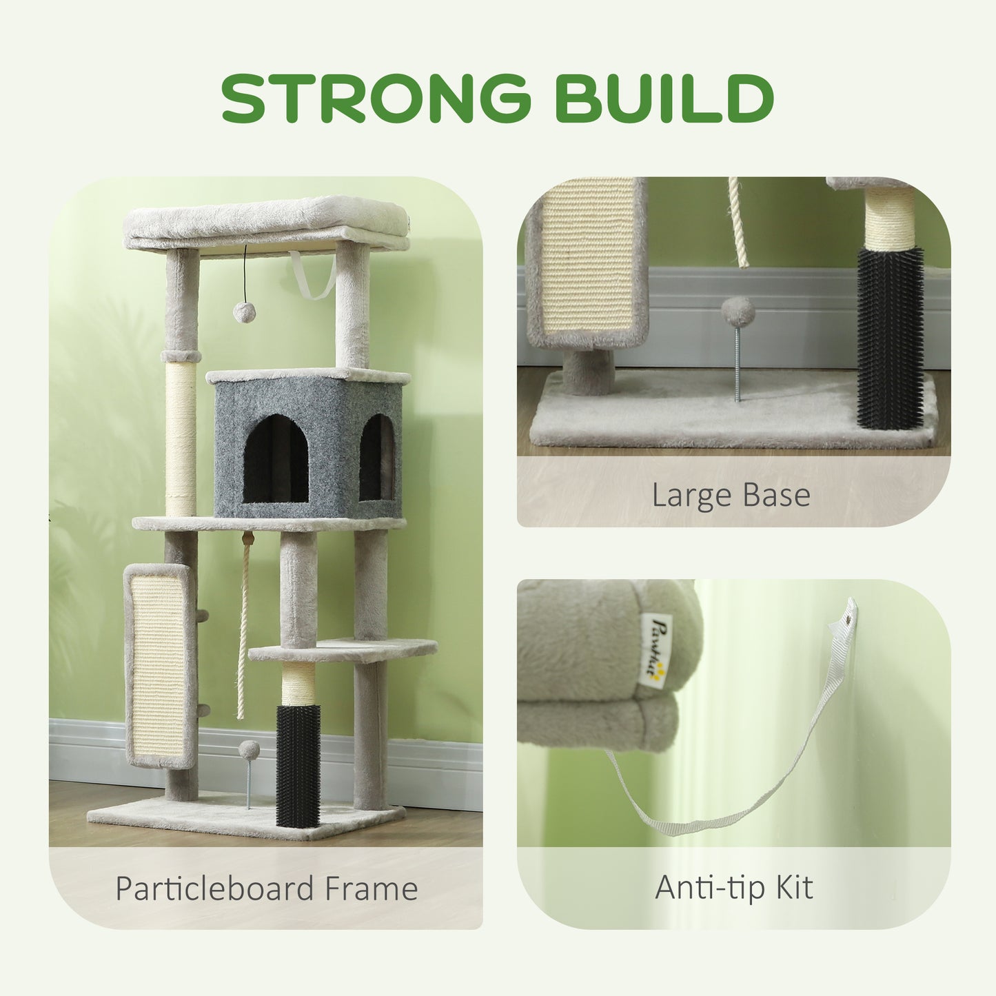 Cat Tree W Scratching Posts Pad Bed House Jumping Platform Aosom UK