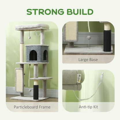 Cat Tree W Scratching Posts Pad Bed House Jumping Platform Aosom UK