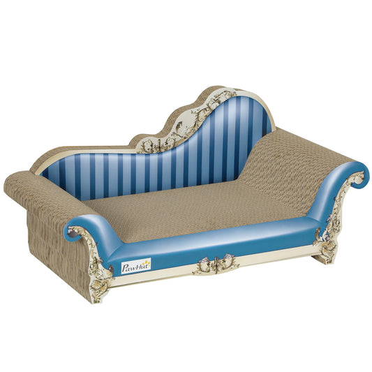 PawHut 2-in-1 Cat Scratching Board with Catnip for Indoor Cats, 26.5 x 57 x 26.5cm, Blue PawHut Default Title