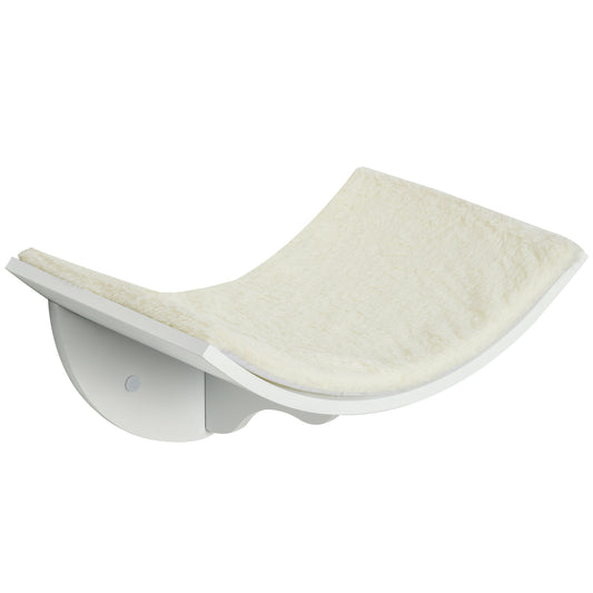 Wall Mounted Wood Cat Shelves Curved Kitten Bed Climber Aosom UK Default Title