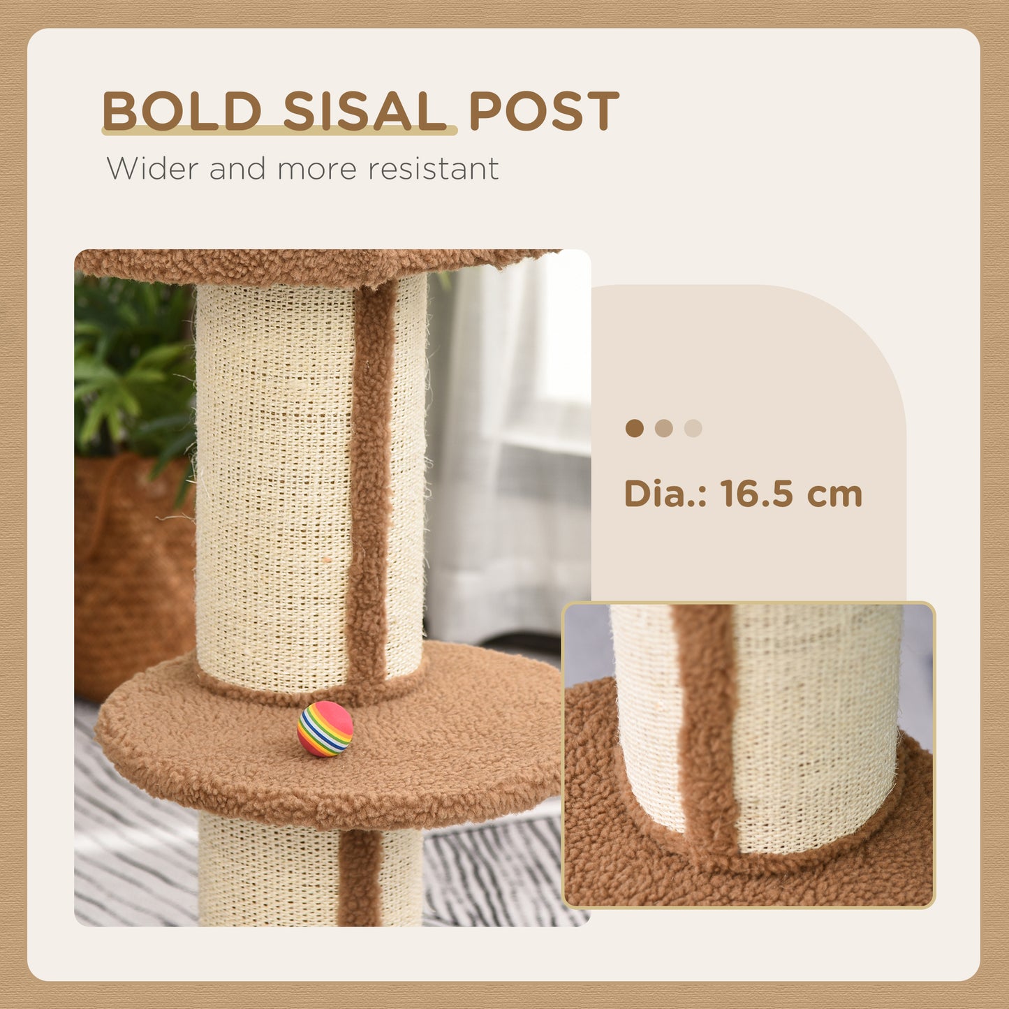 Cat Tree With Perches Sisal Scratching Posts Lamb Cashmere