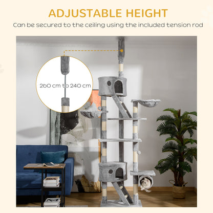 Floor To Ceiling Cat Tree For Indoor Cats Adjustable Height