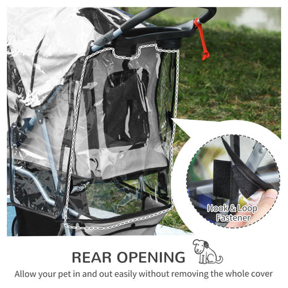 Small Dog Stroller With Cover Folding Cat Pram Pushchair Aosom UK