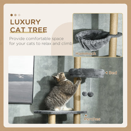 Floor To Ceiling Cat Tree 6 Tier Climbing Activity Centre