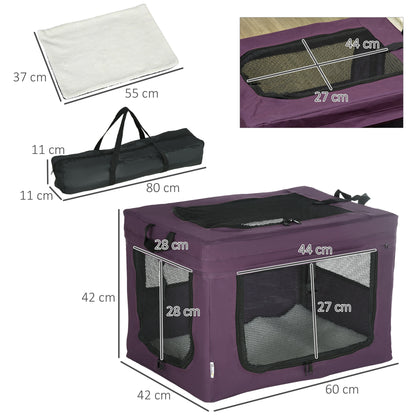 Portable Pet Carrier Foldable Travel Bag For Small Dogs Aosom UK