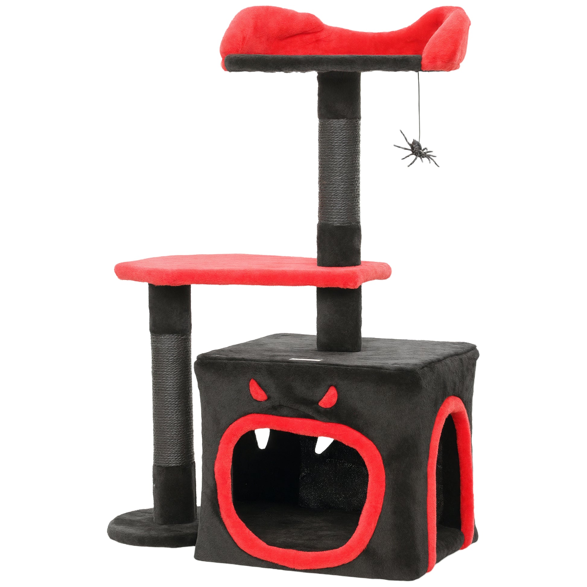 Cat Tree Gothic Tower With Scratching Posts Cute Condo Aosom UK Default Title