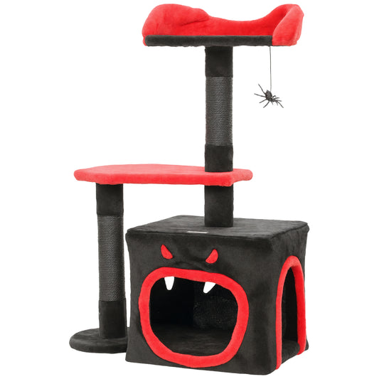 Cat Tree Gothic Tower With Scratching Posts Cute Condo Aosom UK Default Title