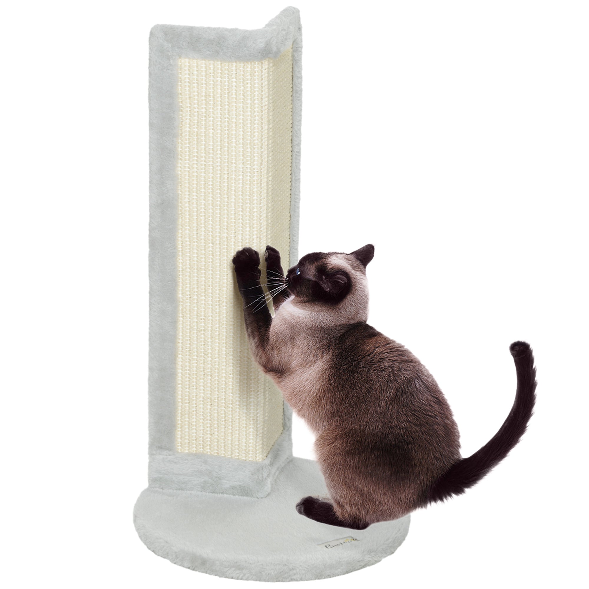 Corner Cat Scratching Post with Sisal Scratching Pad, Grey