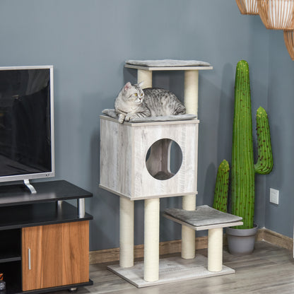 Multi Level Cat Tree Tower Activity Center Climbing Stand Aosom UK
