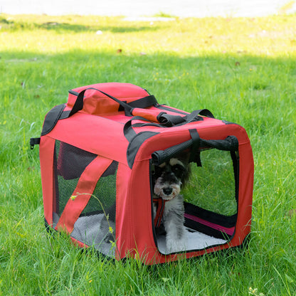 Cat Carrier Backpack Dog Foldable Pet With Breathable Mesh Aosom UK
