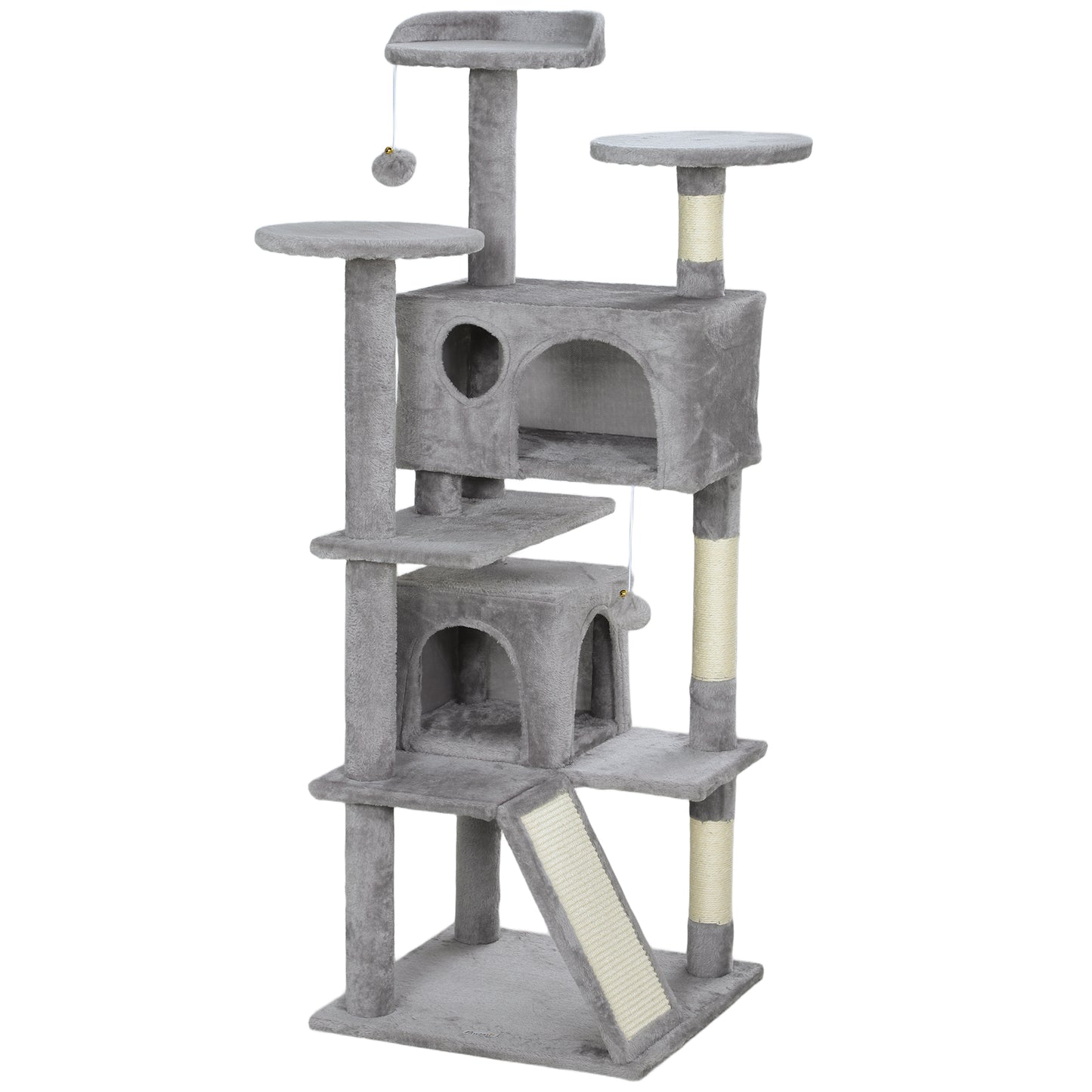 Cat Tree Multi Level Tower With Scratching Posts And Pad Aosom UK Default Title