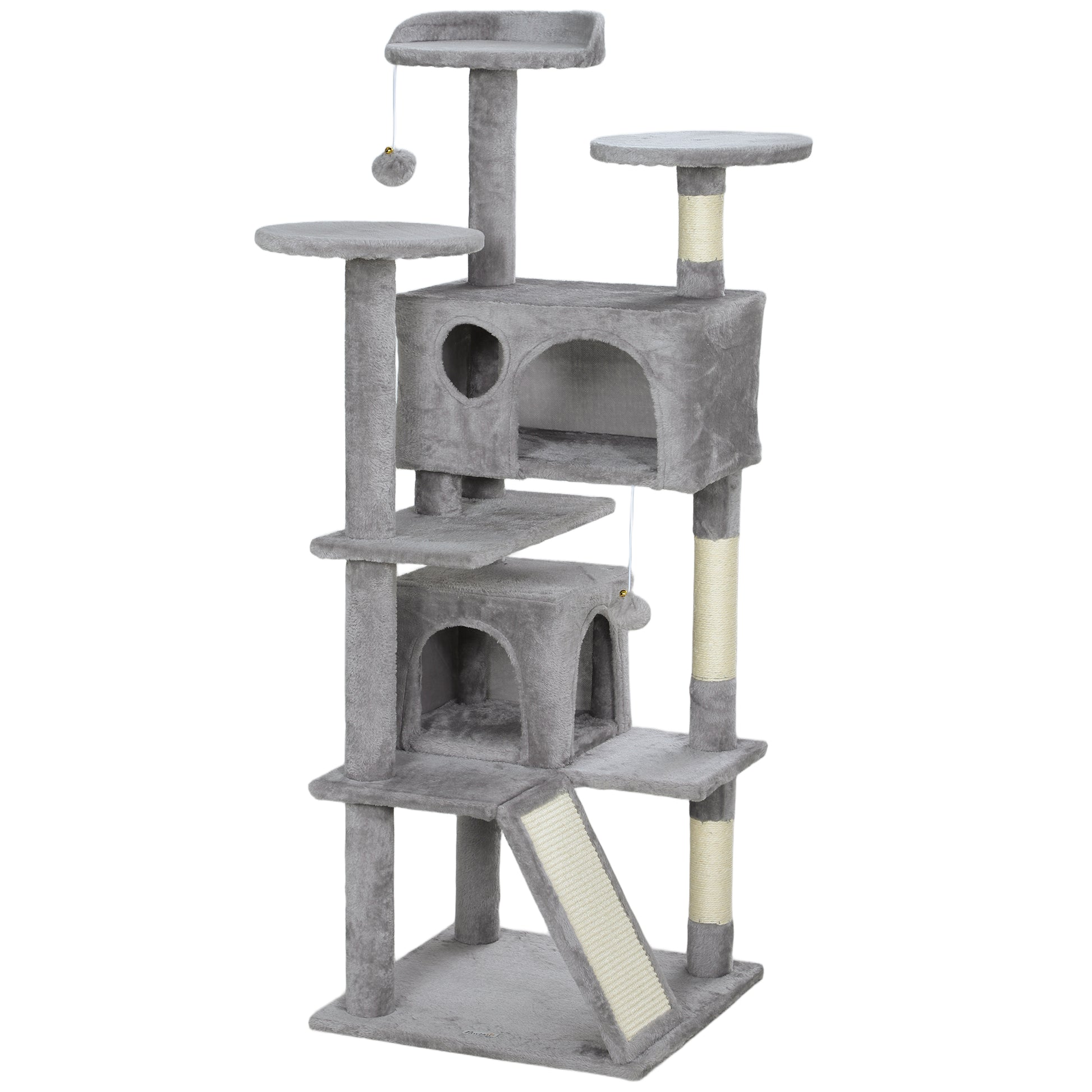 Cat Tree Multi Level Tower With Scratching Posts And Pad Aosom UK Default Title
