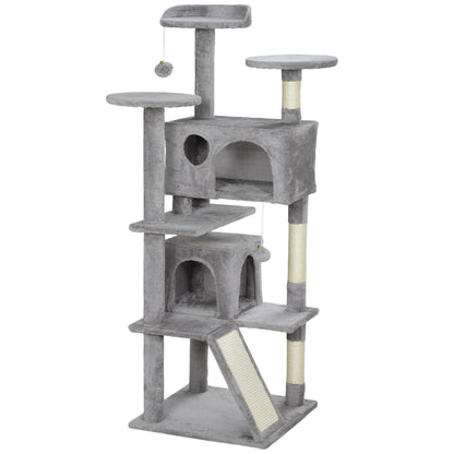 Cat Tree Multi Level Tower With Scratching Posts And Pad Aosom UK Default Title