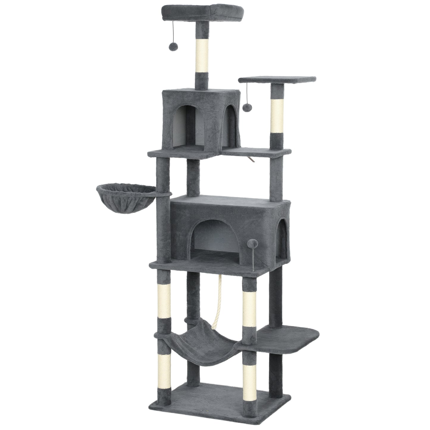 Large Cat Tree With 6 Scratching Posts 2 Hammocks Condos