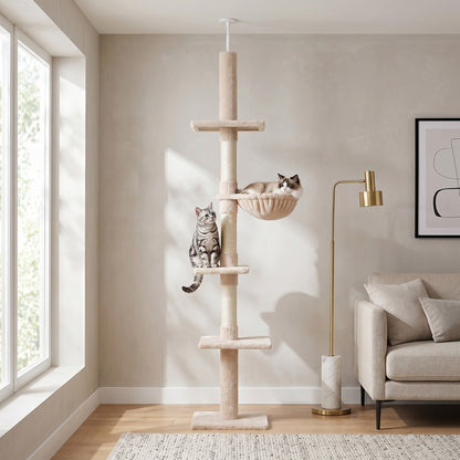 Floor To Ceiling Cat Tree 5 Tier Kitty Tower Activity