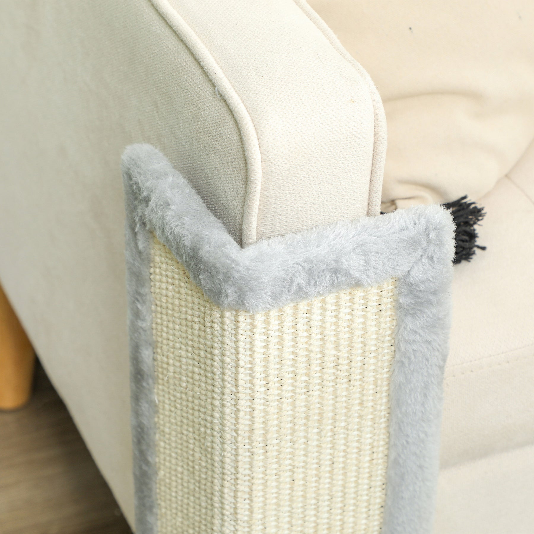 Corner Cat Scratching Post with Sisal Scratching Pad, Grey