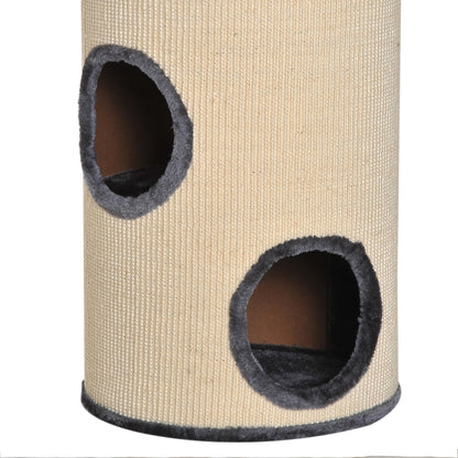 PawHut 70cm Cat Scratching Barrel with Sisal Post, Condo & Bed Cat Scratchers & Scratching Posts PawHut
