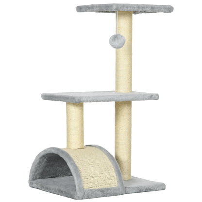 Compact Cat Tree For Indoor Use Multi Level With Sisal Aosom UK Default Title