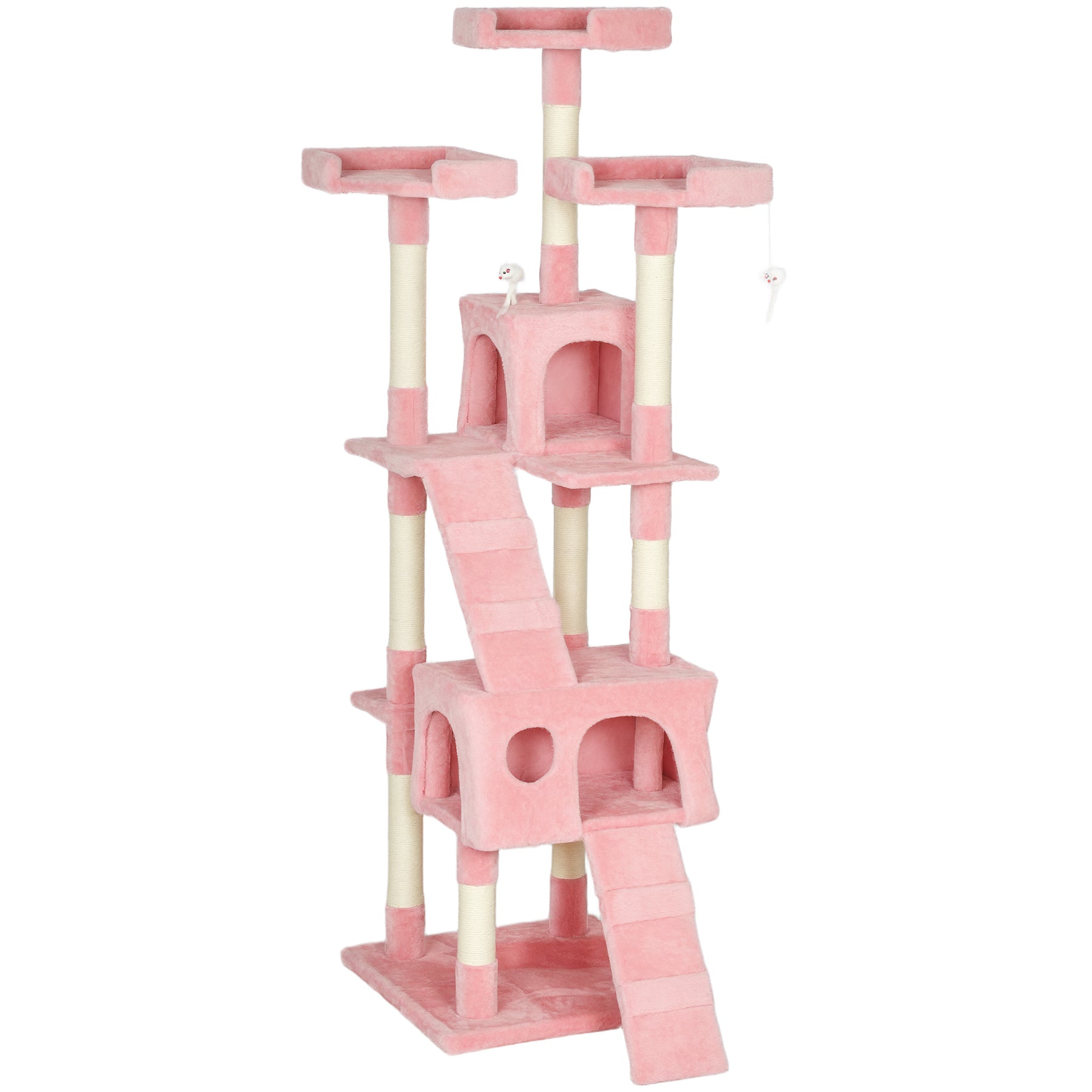 173cm Cat Tree Scratching House, Activity Play Centre, Pink