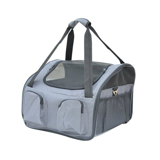 Portable Pet Carrier Cat And Dog Travel Bag With Mesh Aosom UK Default Title