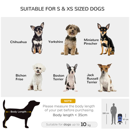 Dog Stroller Miniature And Cat Pushchair With Cover Cup Aosom UK