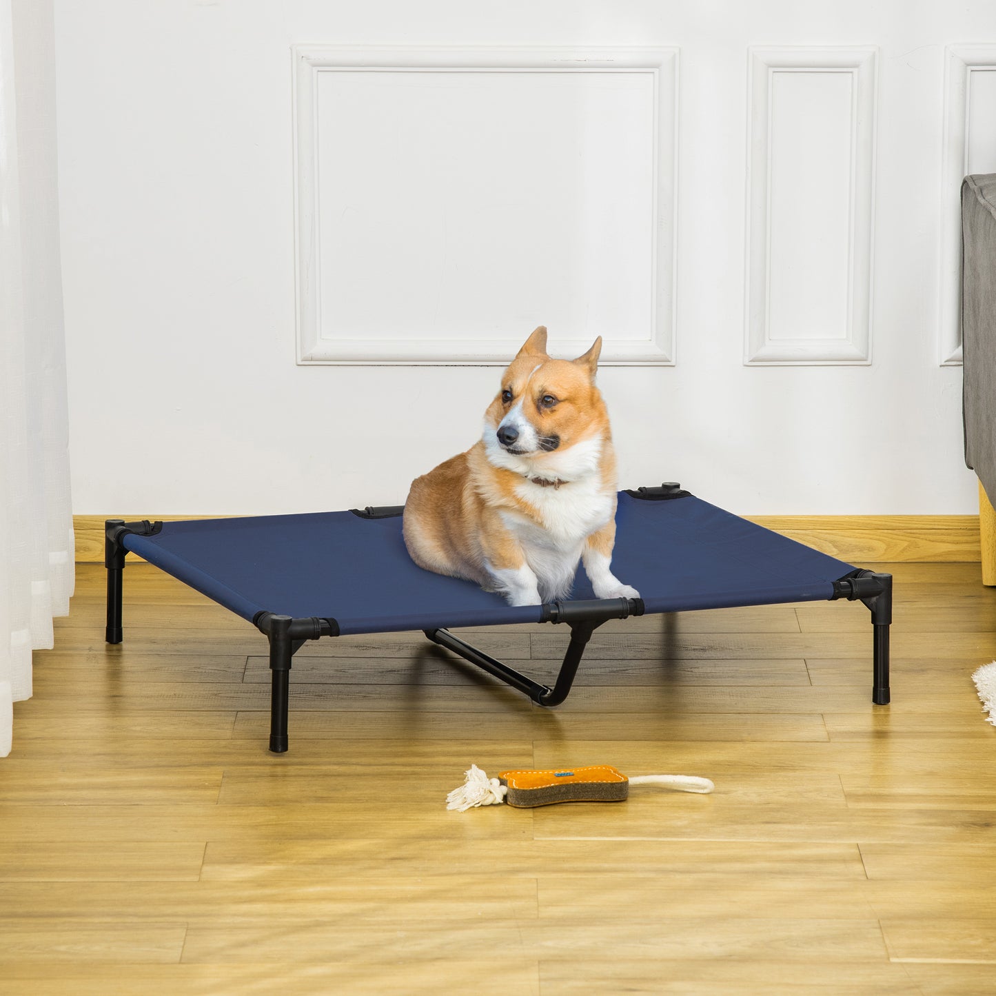 Raised Dog Bed Cat Elevated Lifted Portable Camping W Metal Aosom UK