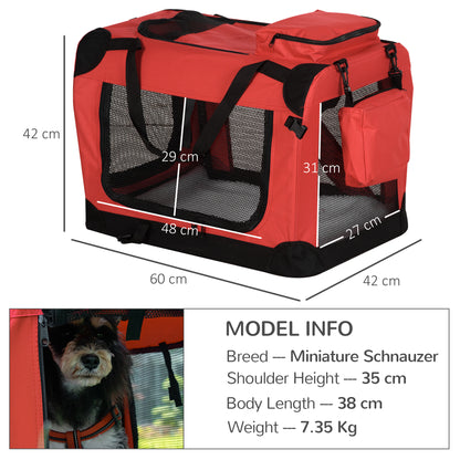 Cat Carrier Backpack Dog Foldable Pet With Breathable Mesh Aosom UK