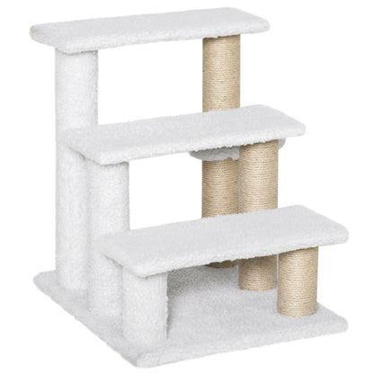 Pet Stair With 3 Step Climb Ladder Scratching Posts Aosom UK Default Title