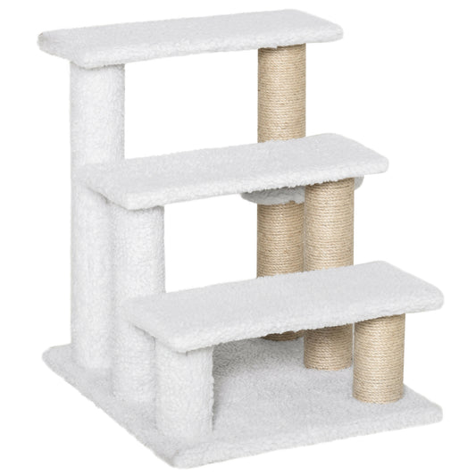 Pet Stair With 3 Step Climb Ladder Scratching Posts Aosom UK Default Title