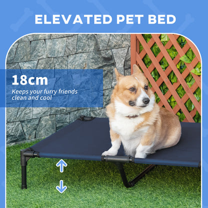 Raised Dog Bed Cat Elevated Lifted Portable Camping W Metal Aosom UK