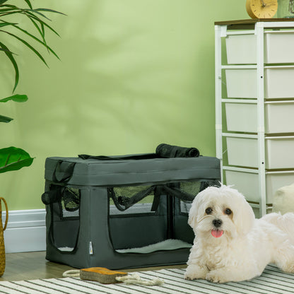 Portable Pet Carrier Foldable Cat Small Dog Travel Bag Aosom UK