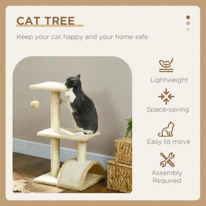 Cat Tree Indoor Scratching Post With Pad Sturdy Aosom UK