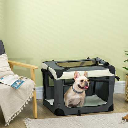 70Cm Pet Carrier Foldable Dog Bag Portable Cat Travel Aosom UK