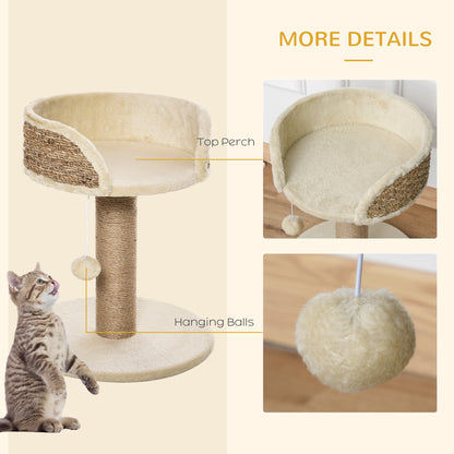 Cat Tree Tower Basics With Bed Scratching Post Activity Aosom UK
