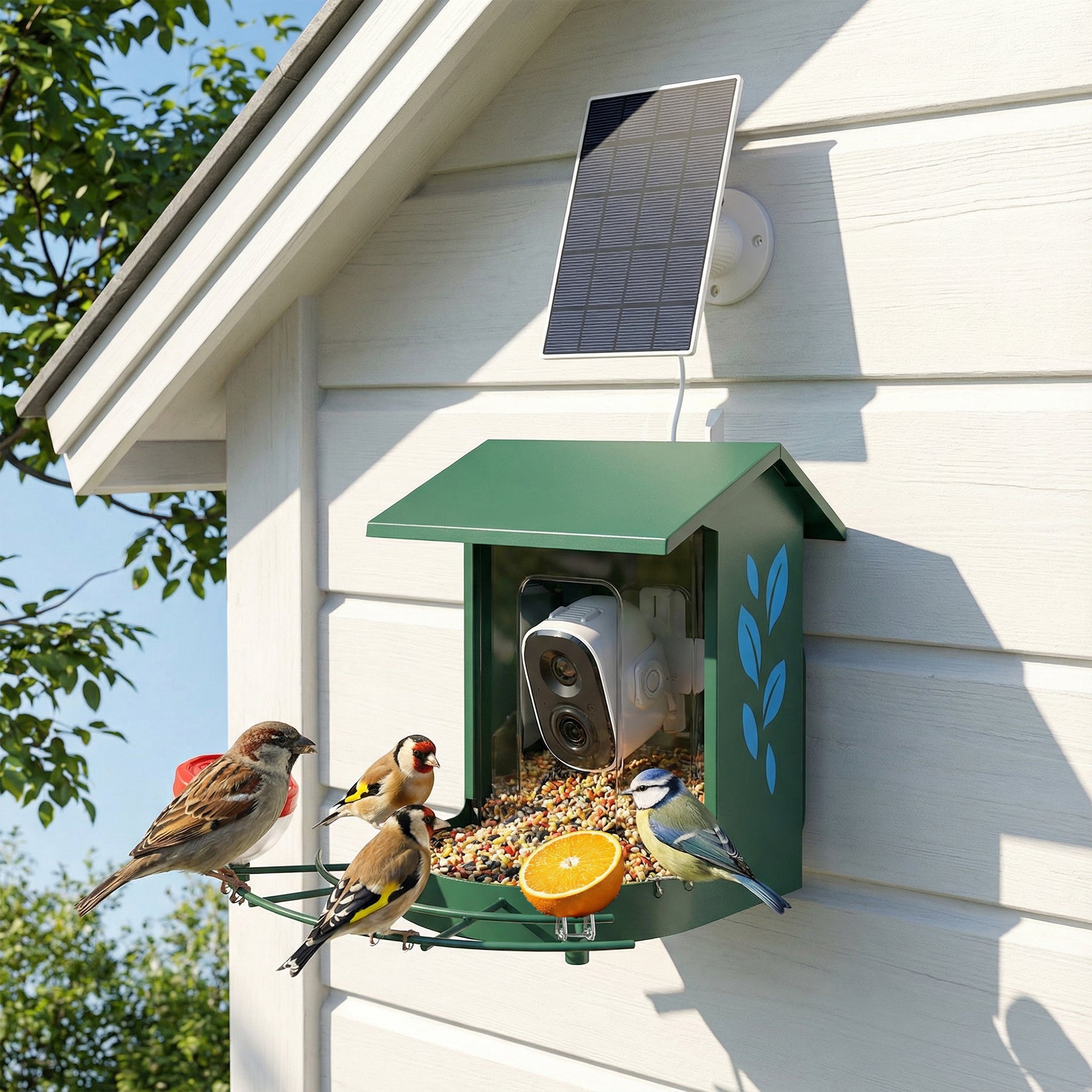Smart Bird Feeder Camera 2K HD with AI Identifies 16,000+ Species, 2K HD Auto Capture Video, APP Instant Notifications