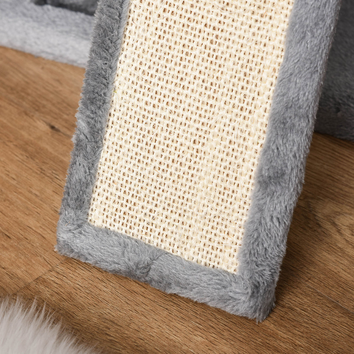 PawHut Multi-Level Cat Tree with Scratching Posts, Two Condos & Hammock – 111cm Cat Tower Multi-Level Cat Tree PawHut