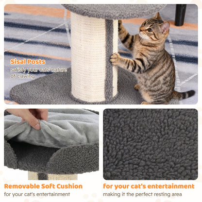 Cat Tree With Sisal Scratching Post Tower Kitten Activity